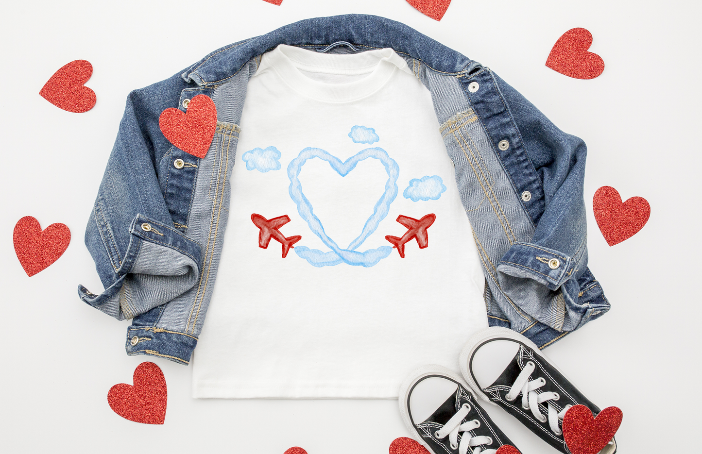 Two Airplane Heart Shirt