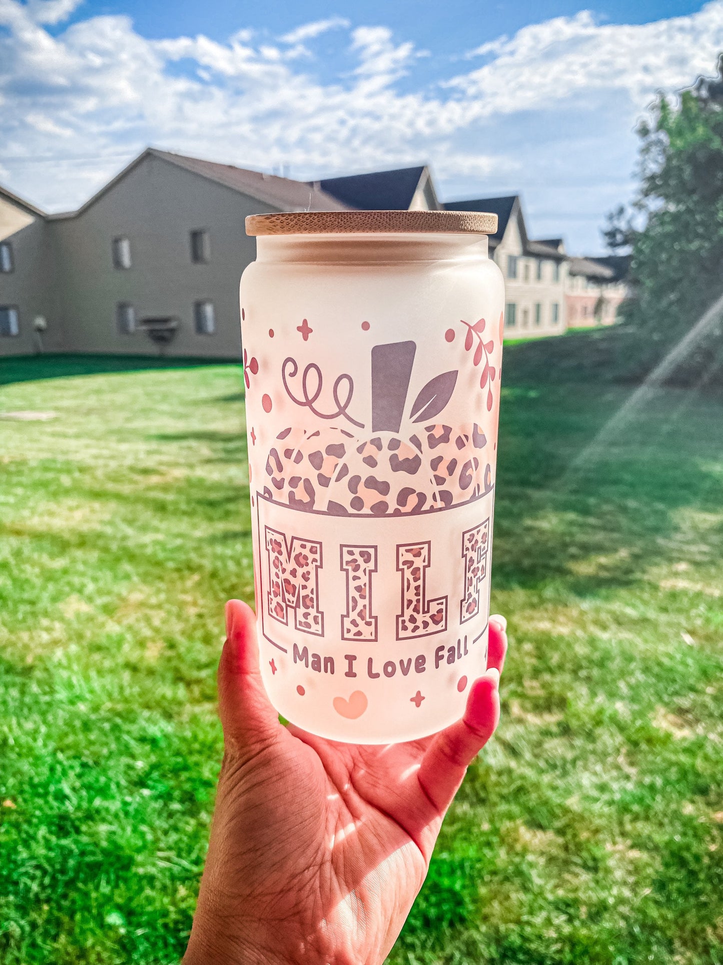 MILF Man I Love Fall Glass Cup