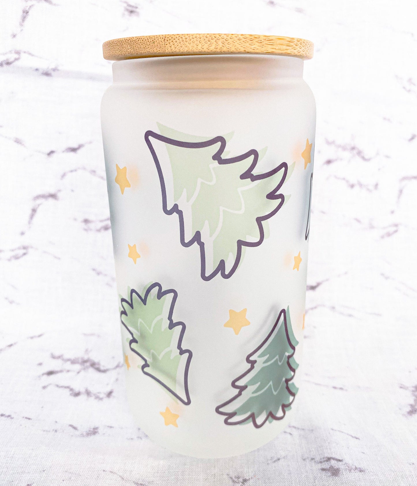 Christmas Tree Glass Cup