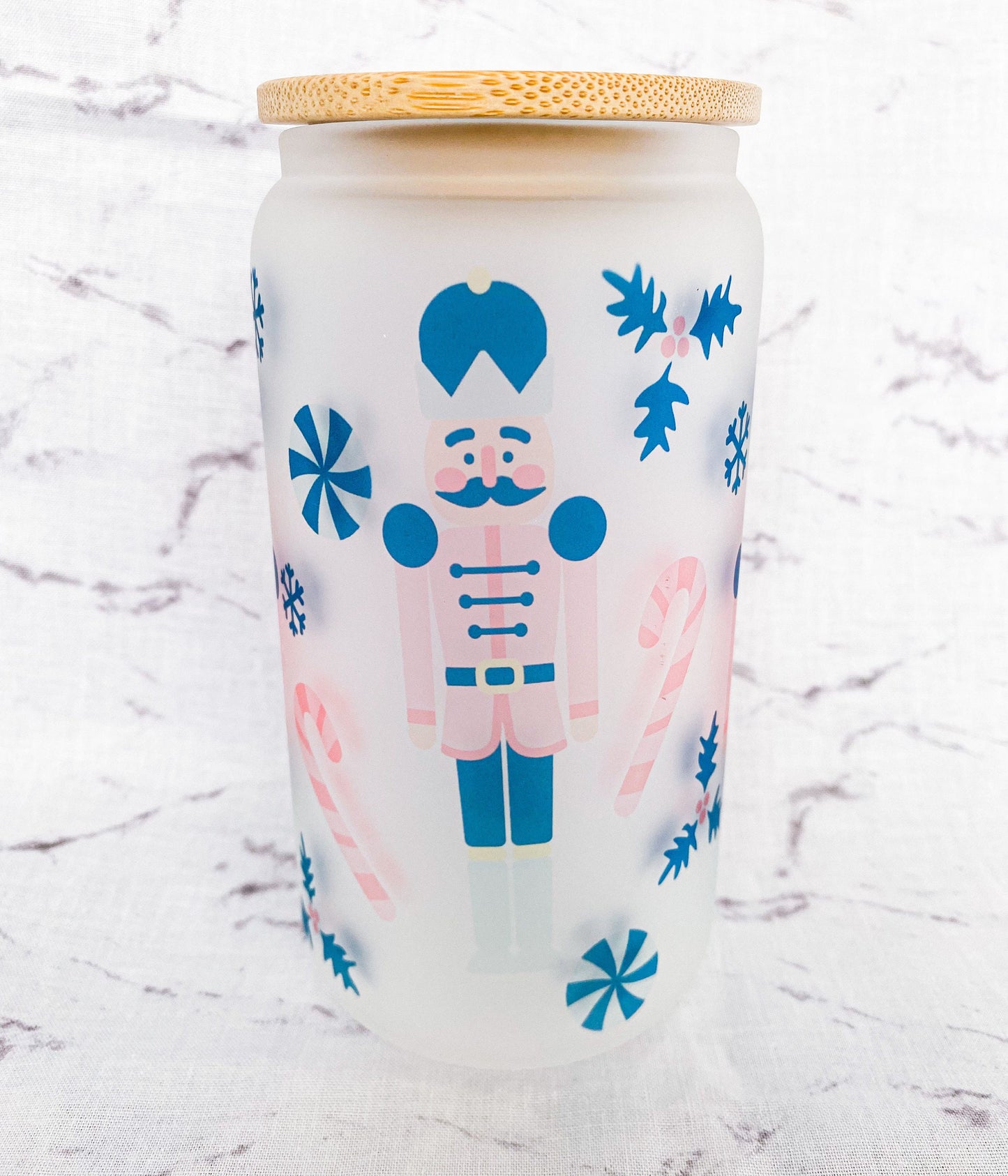 Christmas Nutcracker Glass Cup