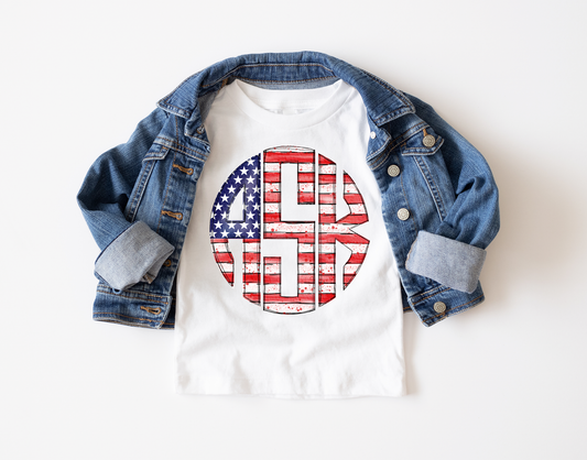 Star Flag Monogram Shirt - Circle Monogram