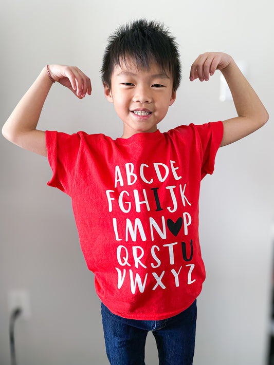 Valentine Alphabet Shirt