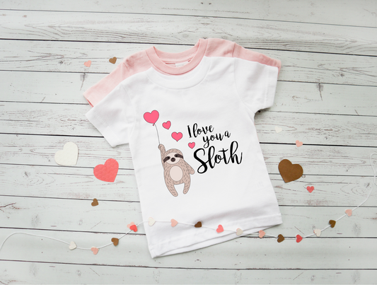 Valentine I Love You a Sloth Shirt