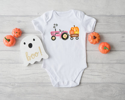 Pink Pumpkin Tractor Shirt