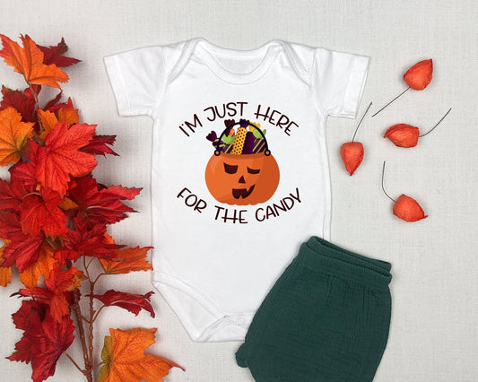 Pumpkin I'm Just Here For The Candy Shirt