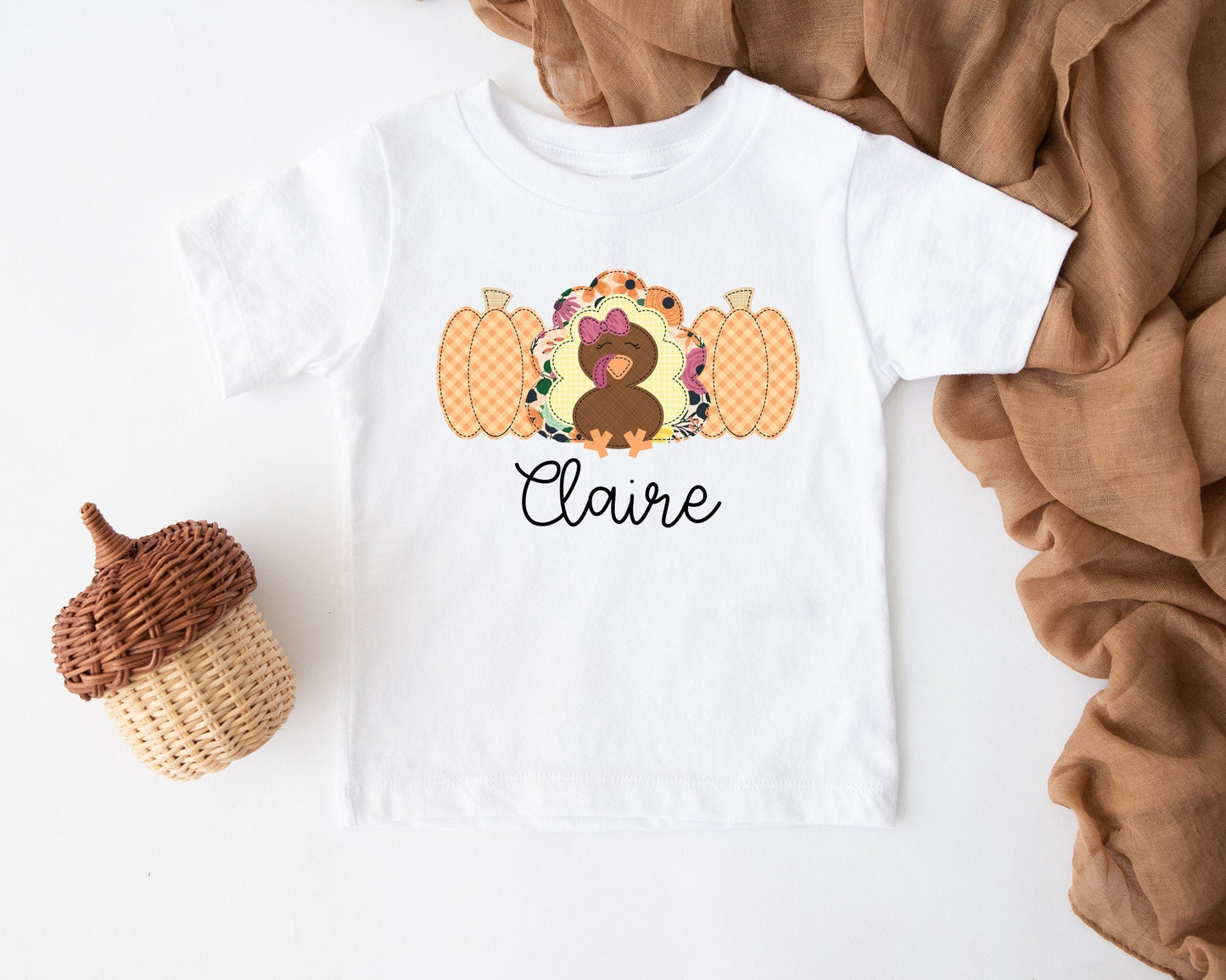 Pumpkin Turkey Shirt - Girl