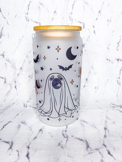 Halloween Dog Glass Cup