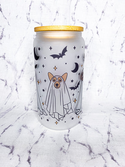 Halloween Dog Glass Cup