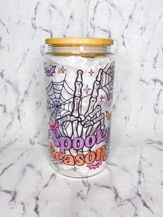 Halloween Spooky Season Glass Cup