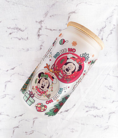 Christmas Mouse Glass Cup