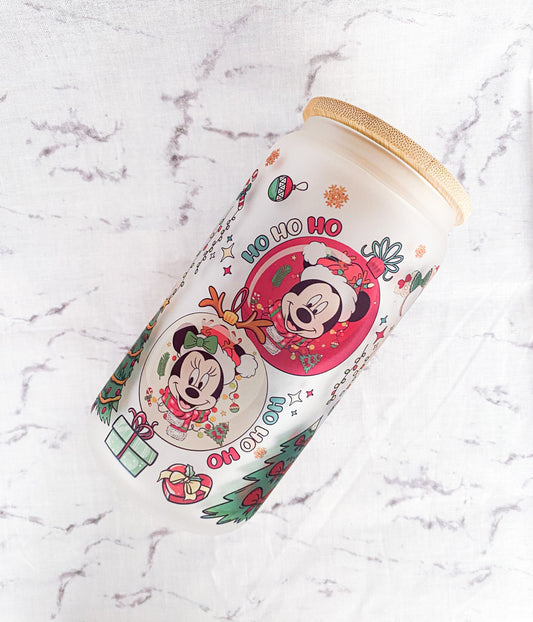 Christmas Mouse Glass Cup