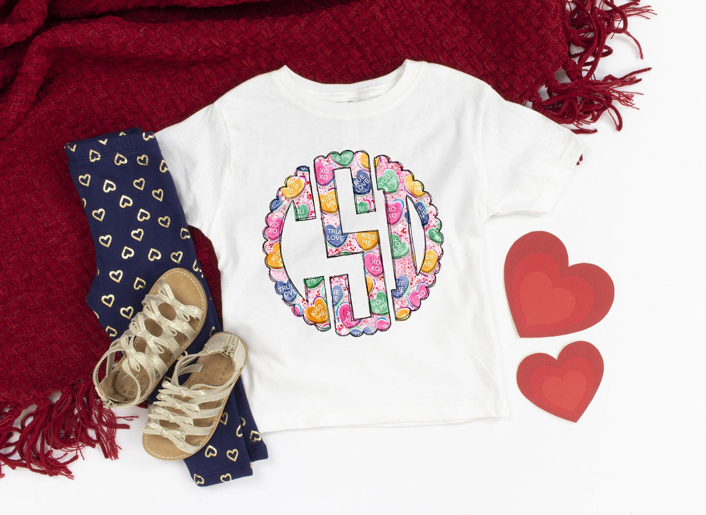 Candy Heart Monogram Shirt