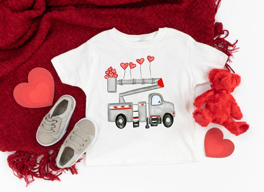 Boy Valentine Lineman Truck Shirt