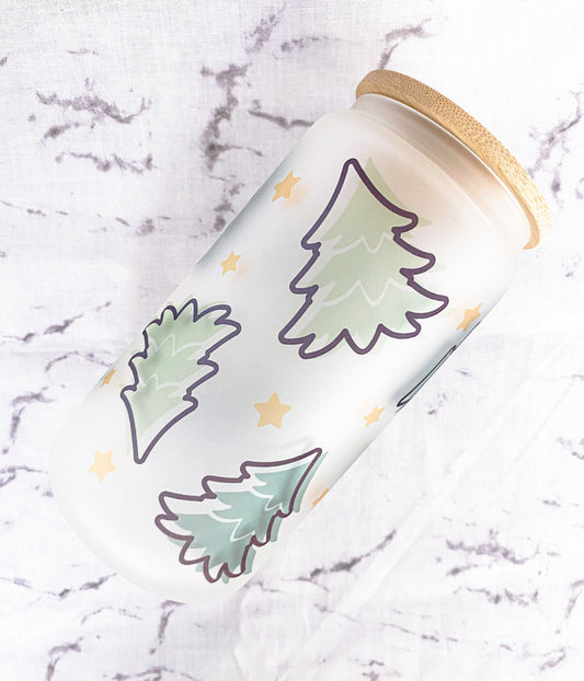 Christmas Tree Glass Cup