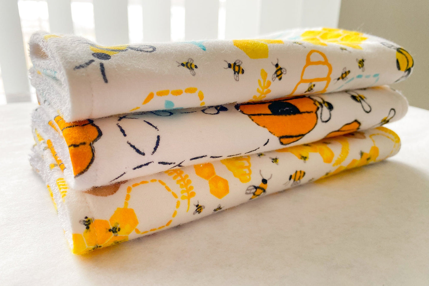 Bee Burp Cloths - Set of 3