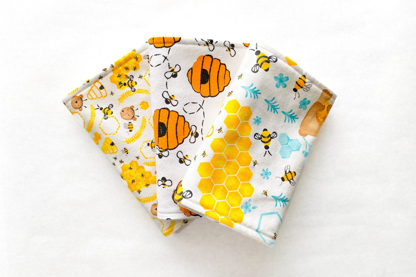 Bee Burp Cloths - Set of 3