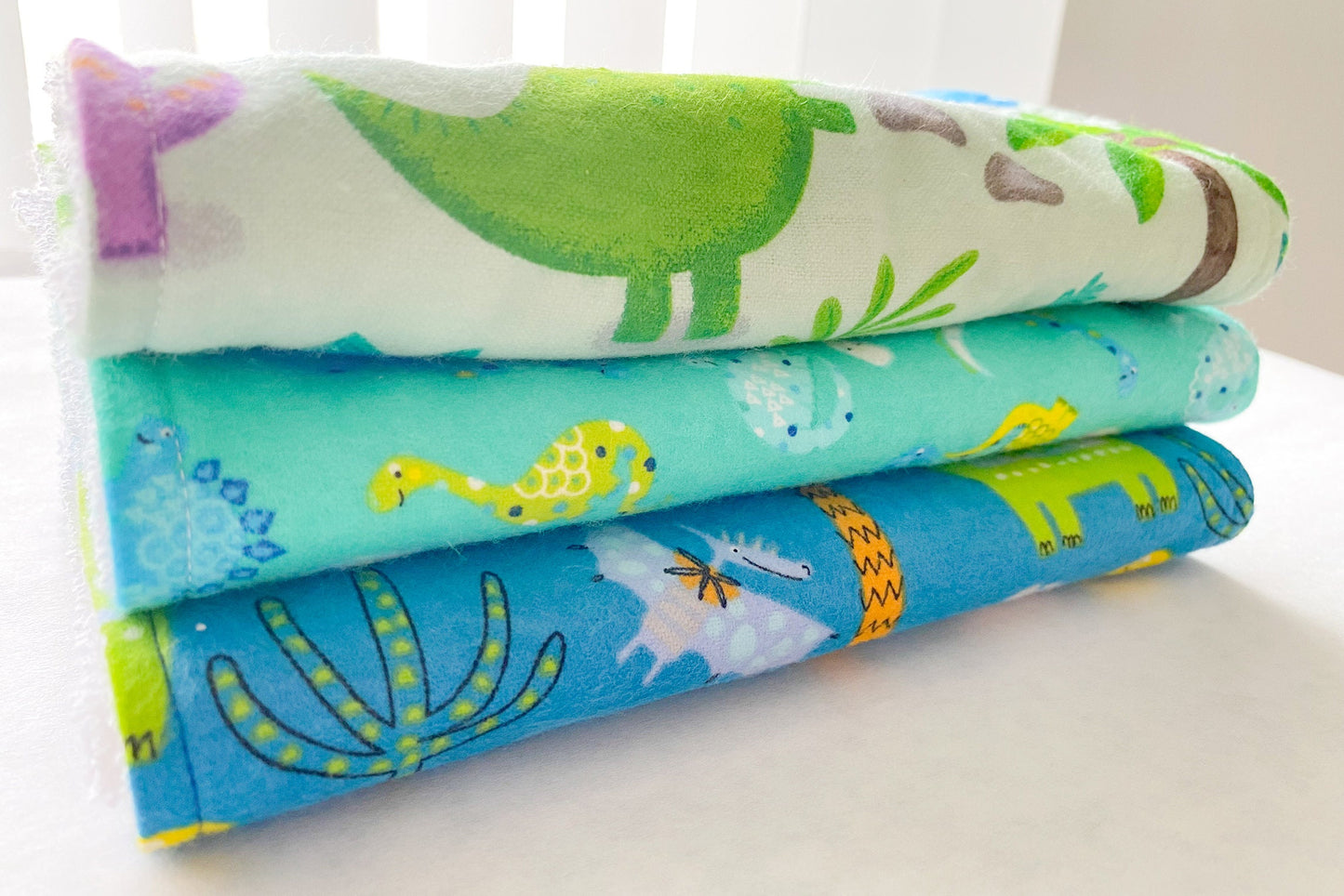 Dinosaur Burp Cloths - Set of 3