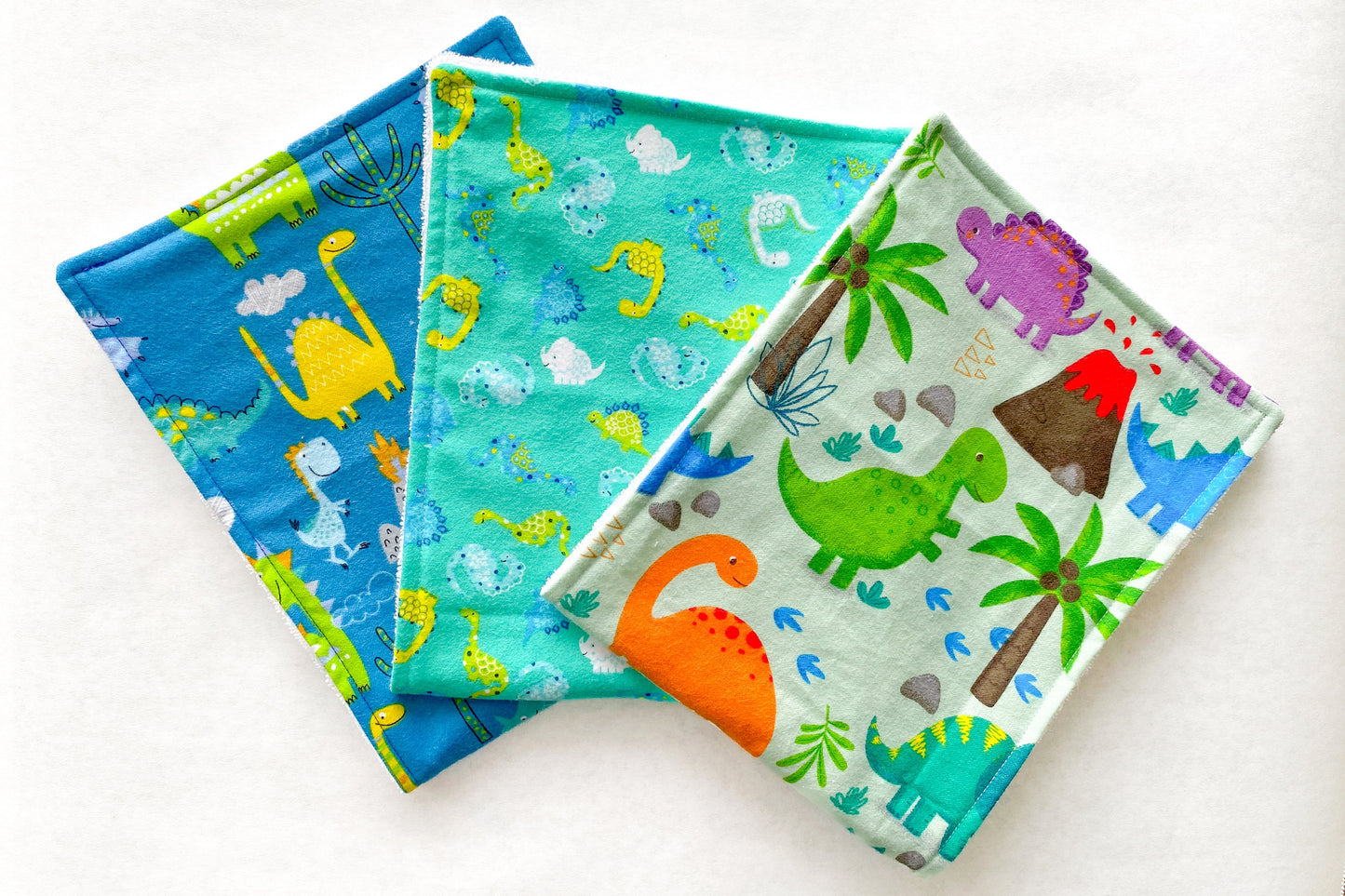 Dinosaur Burp Cloths - Set of 3