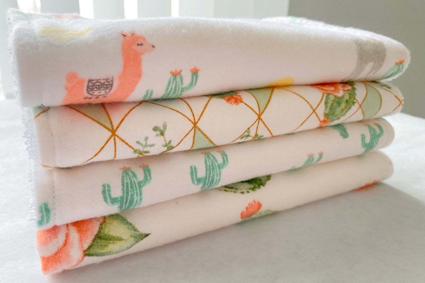 Cactus Burp Cloths - Set of 4