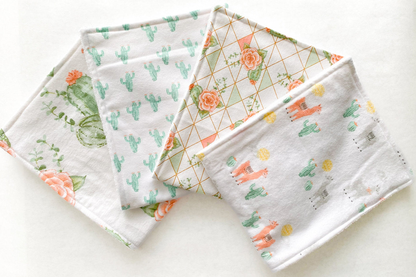 Cactus Burp Cloths - Set of 4