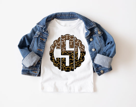 Leopard Football Monogram Shirt