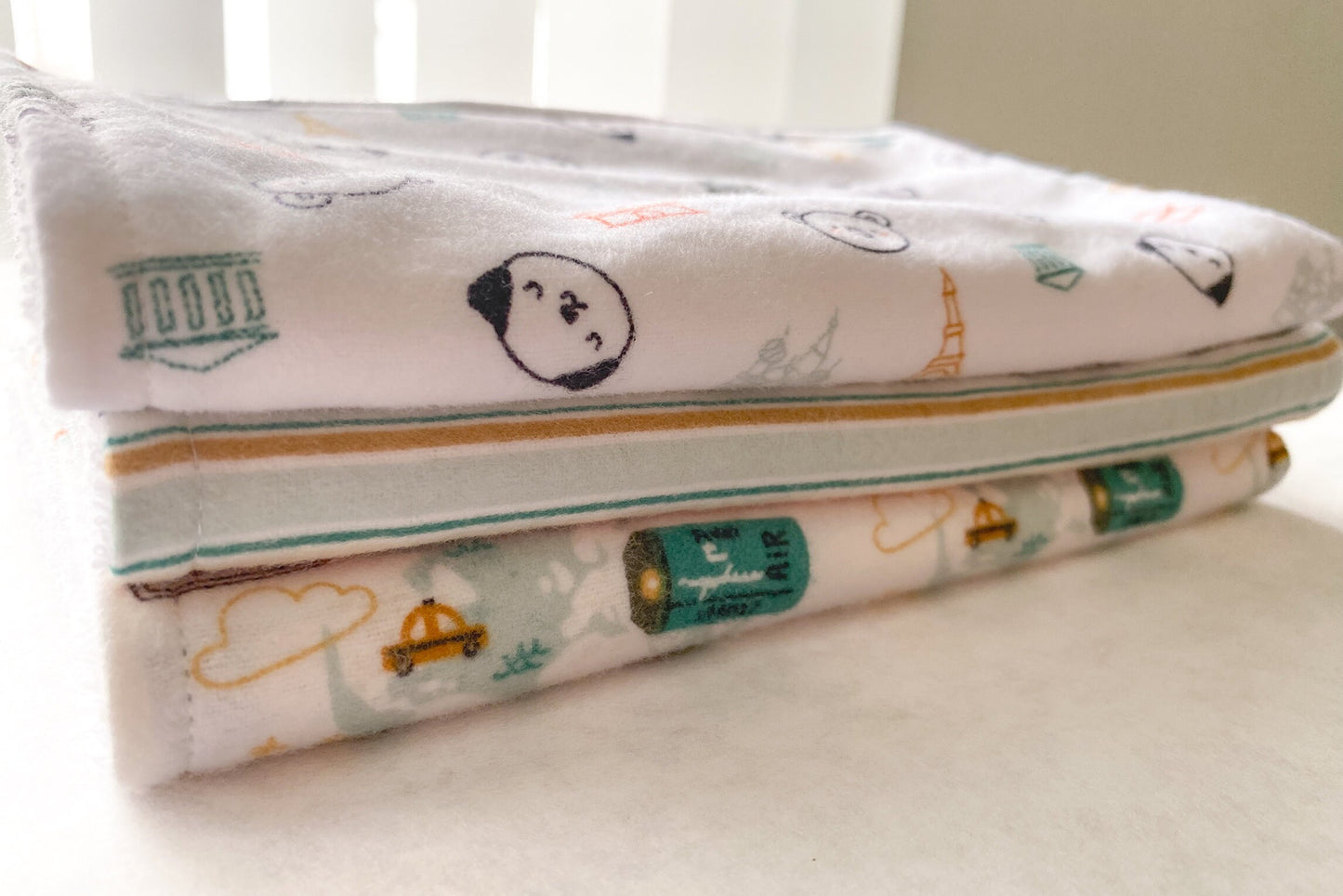 Traveler Burp Cloths - Set of 3