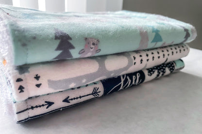 Woodland Burp Cloths - Set of 3