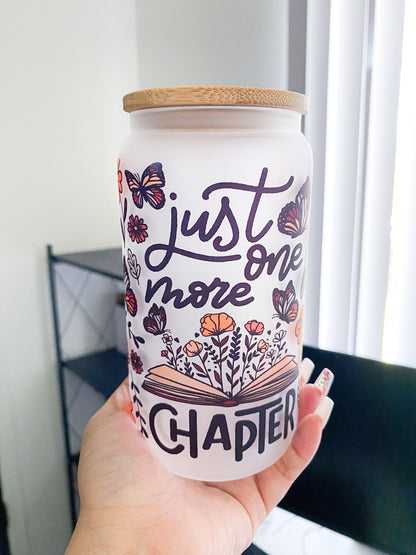 Just One More Chapter Glass Cup